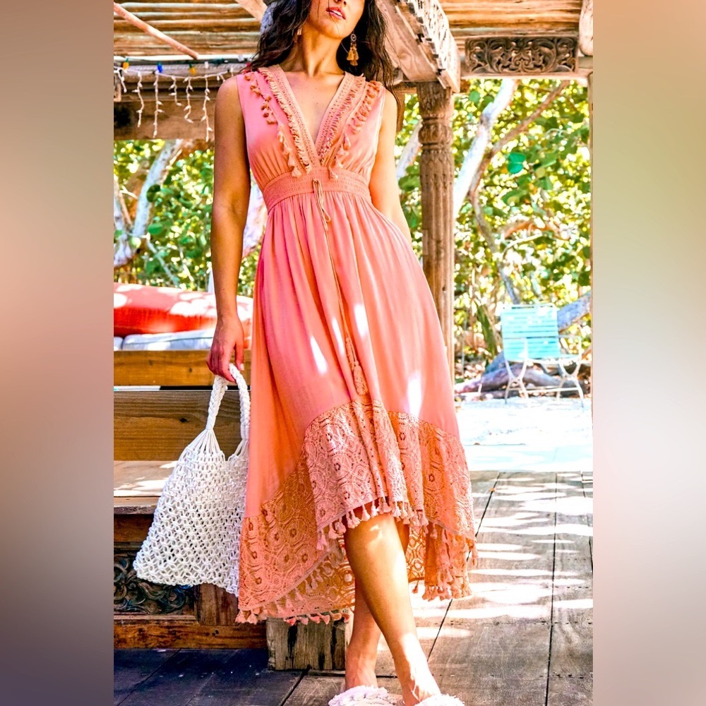 Women’s brand new, coral pink summer dress